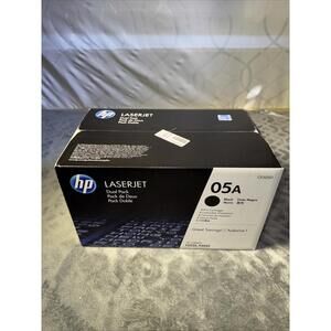 Genuine HP 05A Black LaserJet Toner CE505AD For P2035, P2055 (2-pack) New
